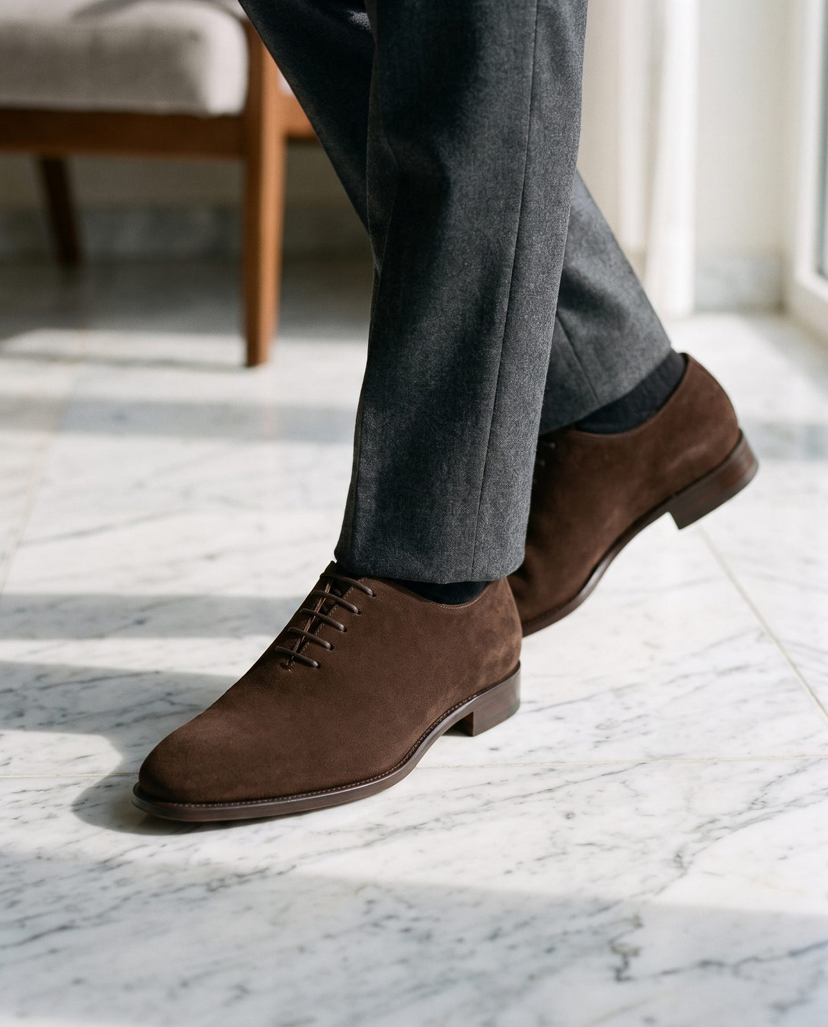 Height Increasing Brown Suede Alberobello Wholecut Oxford - 3 Inch Hidden Heel – lifestyle