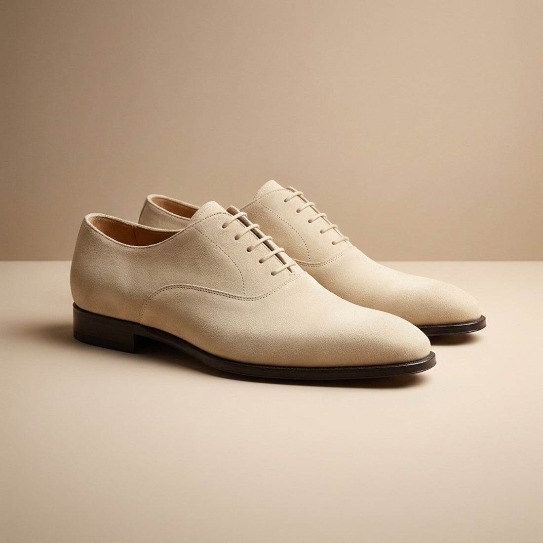 Cream Suede Locorotondo Wholecut Oxford