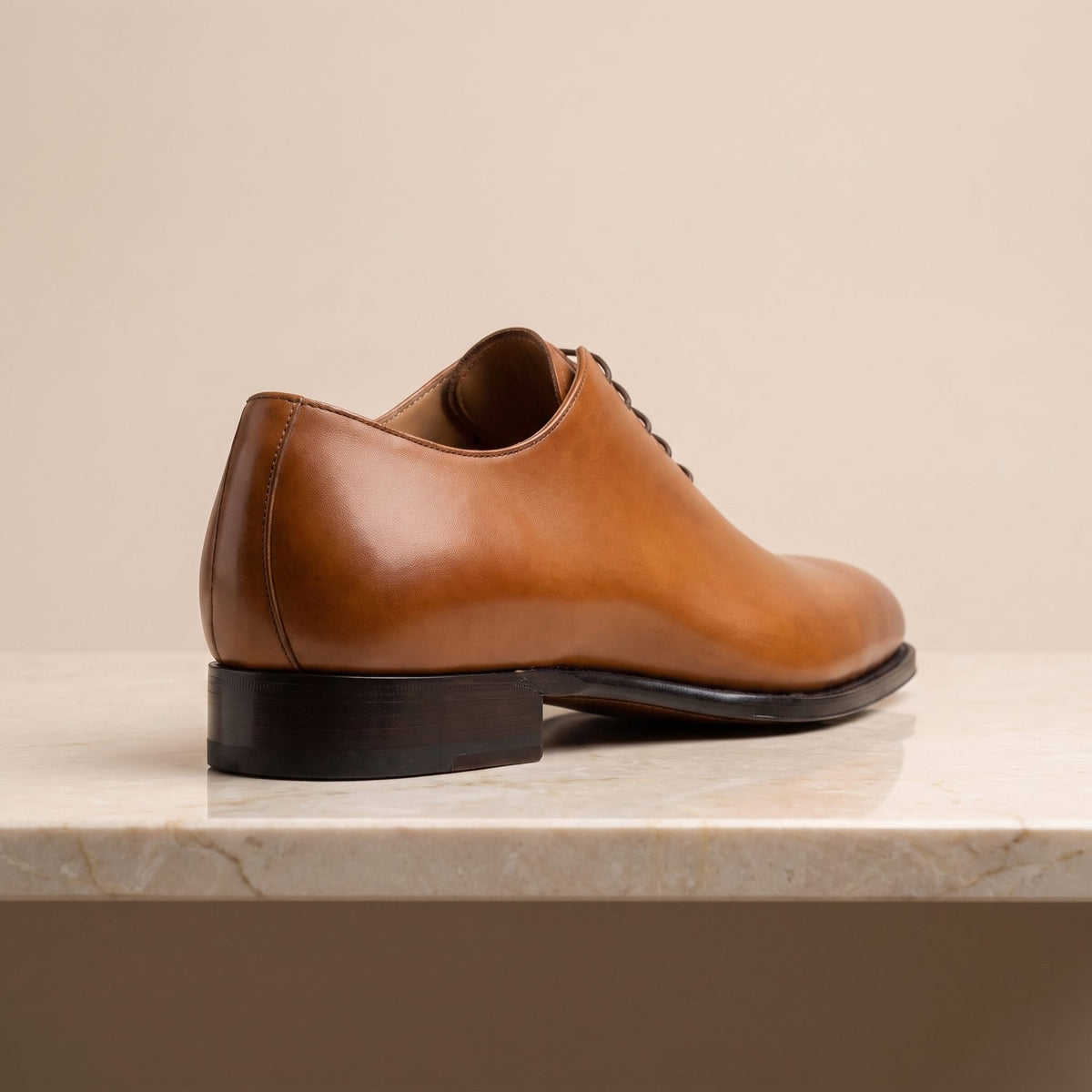 Tan Leather Cisternino Wholecut Oxford – back view