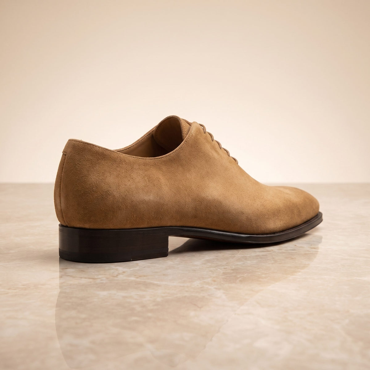 Tan Suede Martina Wholecut Oxford – back view