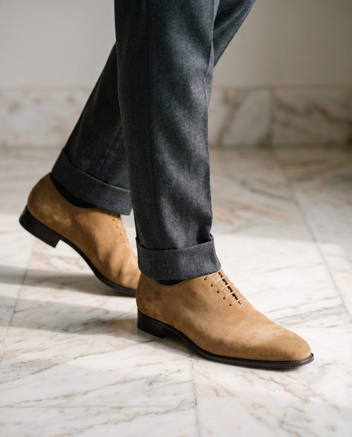 Tan Suede Martina Wholecut Oxford – lifestyle