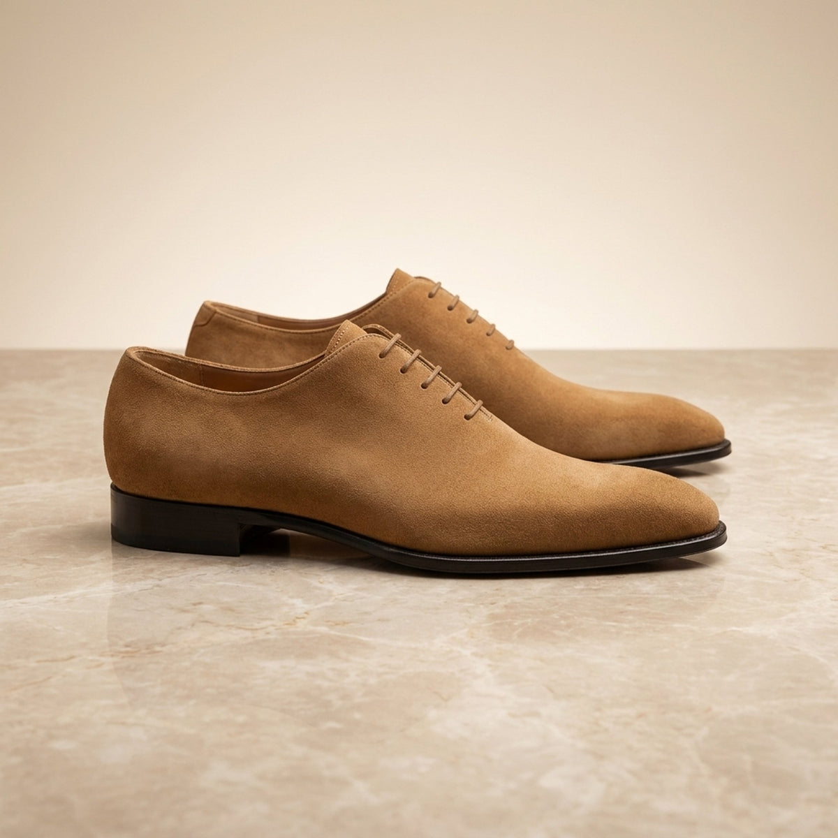 Tan Suede Martina Wholecut Oxford