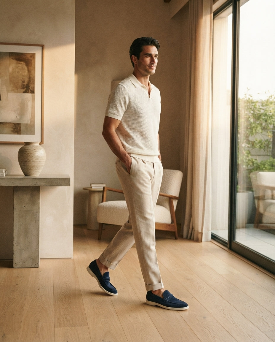 Height Increasing Navy Suede Mildew Loafer with White Yacht Sole - 3 Inch Hidden Heel – lifestyle