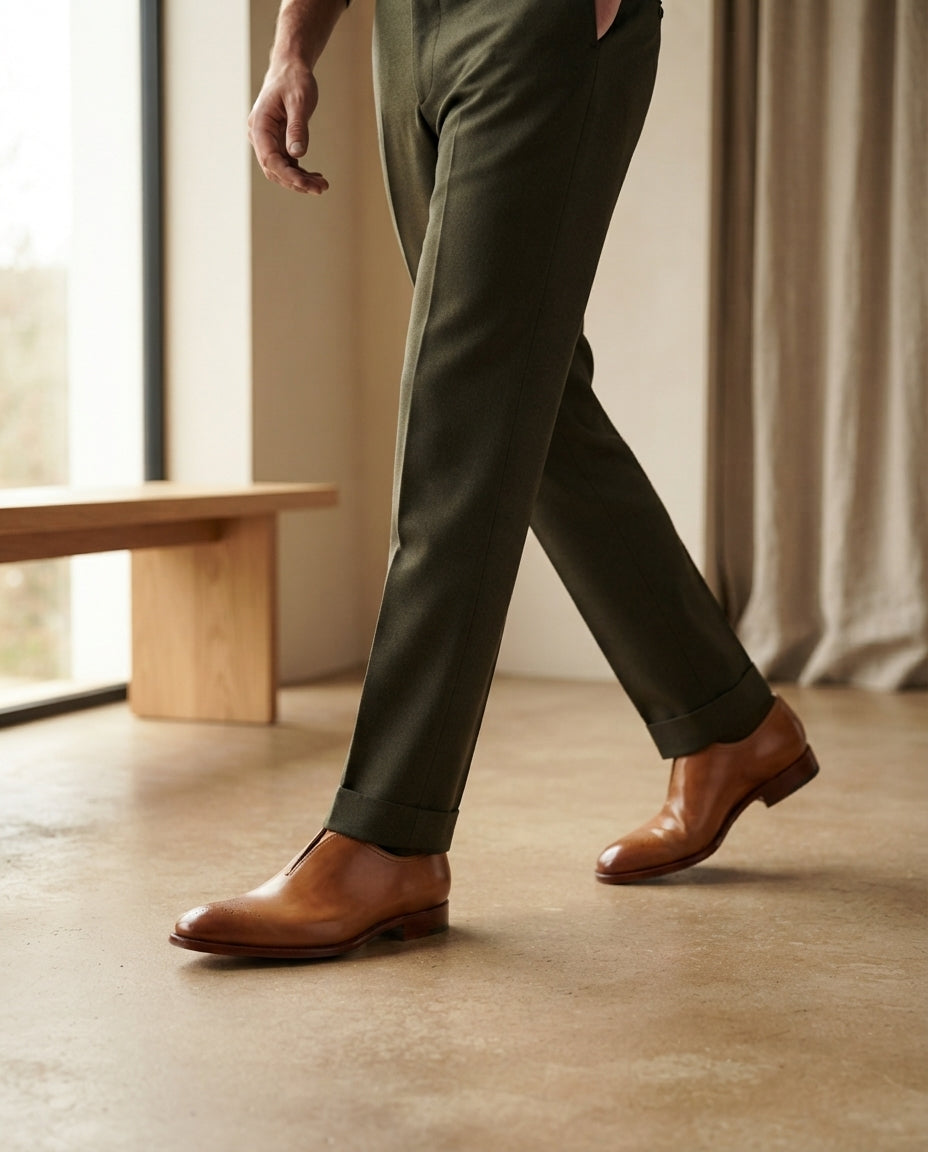 Height Increasing Tan Leather Libeccio Whole Cut Oxford with Natural Leather Sole - 3 Inch Hidden Heel – lifestyle